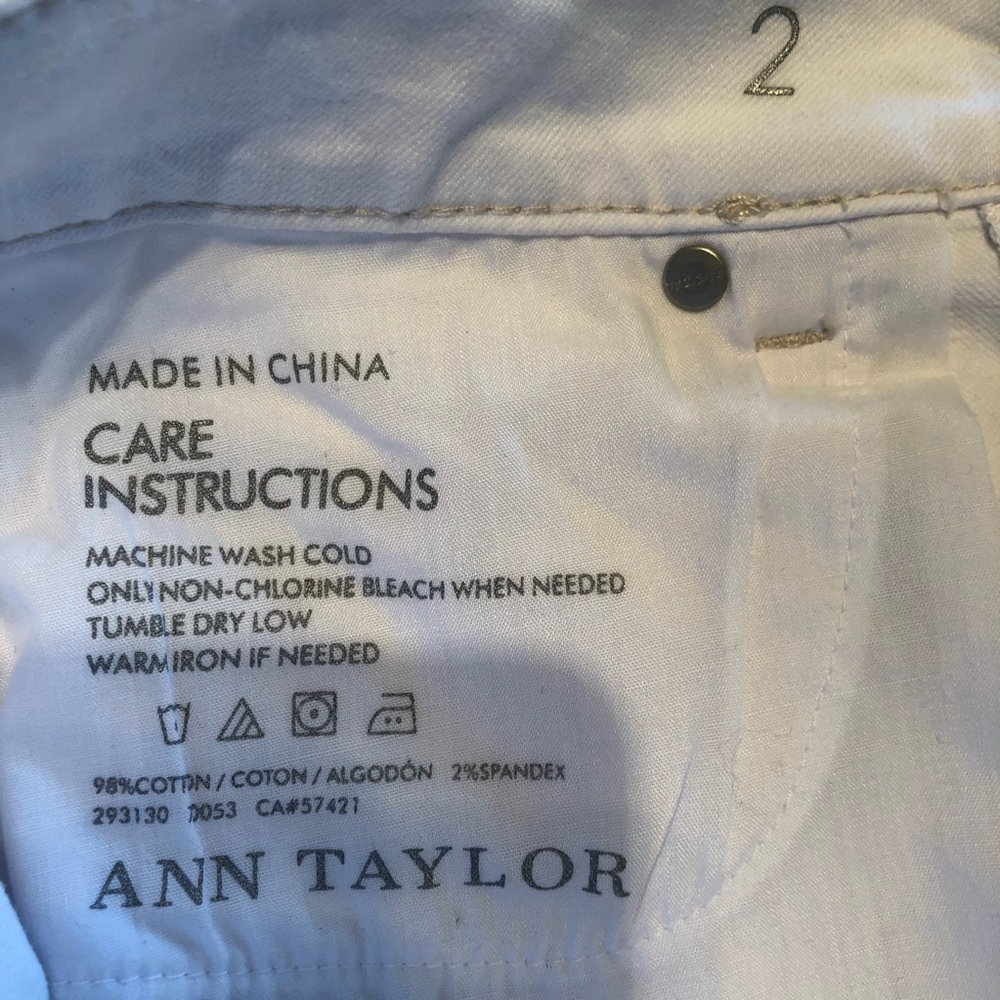Ann Taylor Straight White Jeans - Picture 6 of 6